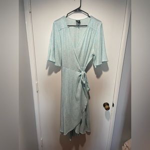 XL bobeau floral wrap dress